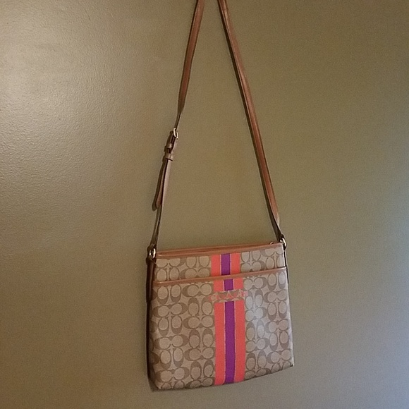 Varsity Stripe Coach Purse - Picture 2 of 7